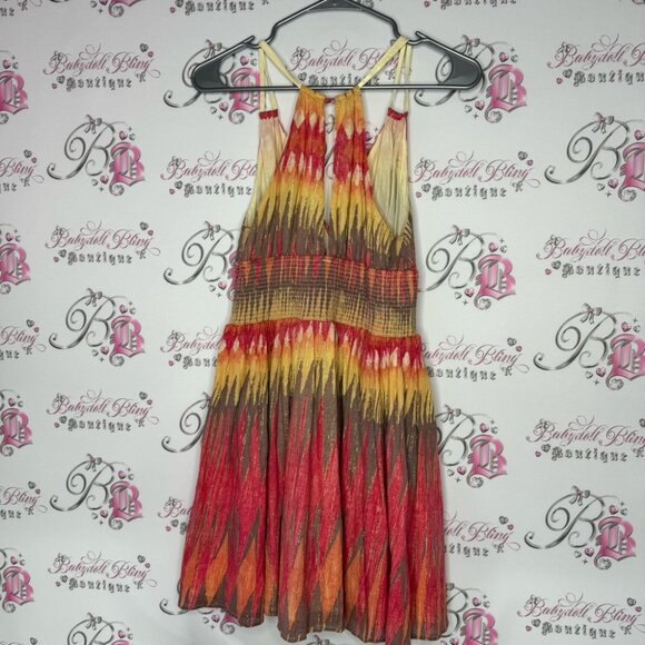 Free people dress Indian summer sunset 🌅 shimmer gold orange yellow red - Picture 2 of 10